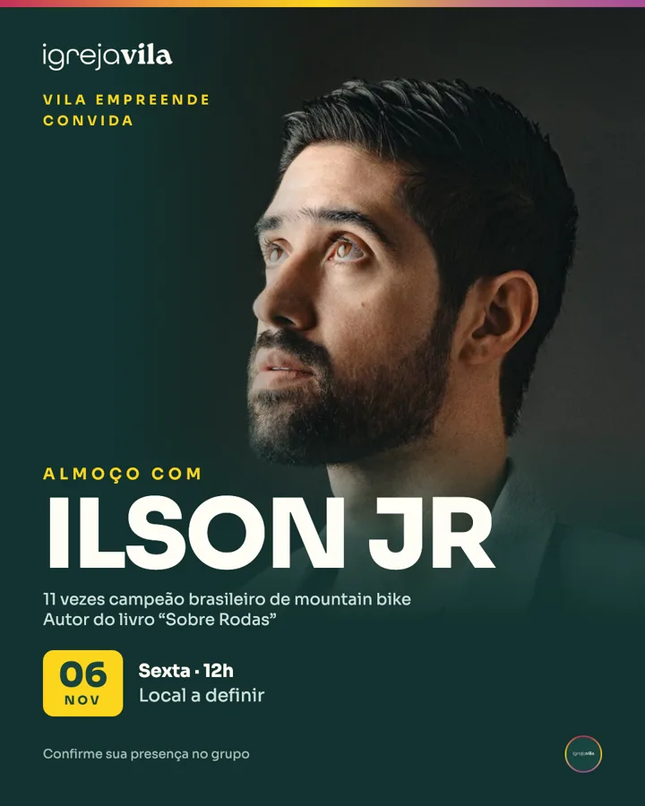 Arte do evento Almoço com Ilson Jr